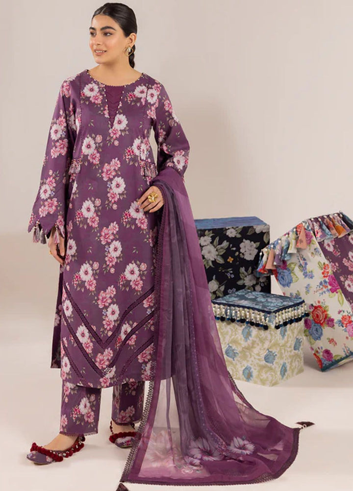 Sheen by Alizeh Fashion Printed Lawn Suits Unstitched 3 Piece AFB24SH D-09 Tulipa - Summer Collection