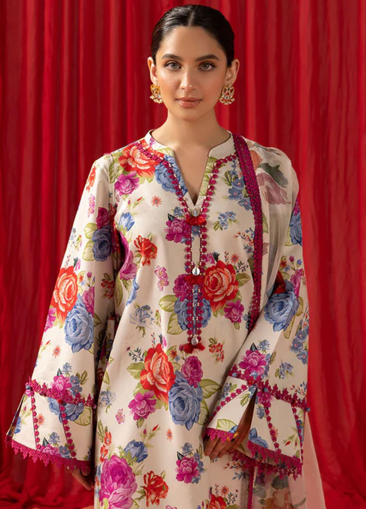 Sheen by Alizeh Fashion Printed Lawn Suits Unstitched 3 Piece AFB24SH D-10 Luna Rose - Summer Collection