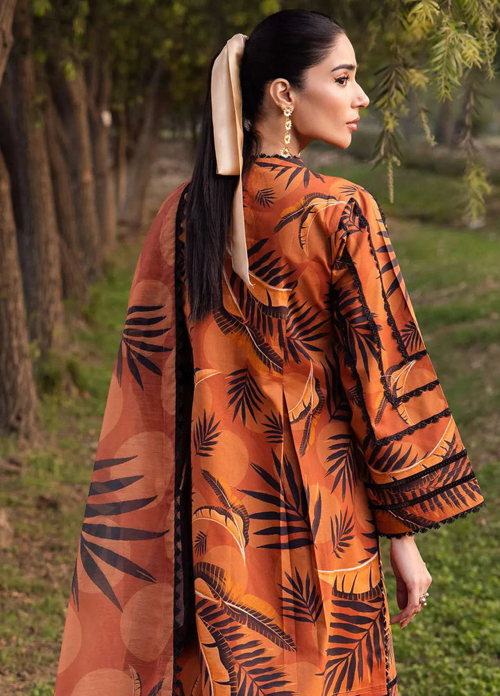 Sheen Prints By Alizeh Fashion Printed Lawn Suit Unstitched 3 Piece AFB24S2 6013-Marigold - Summer Collection