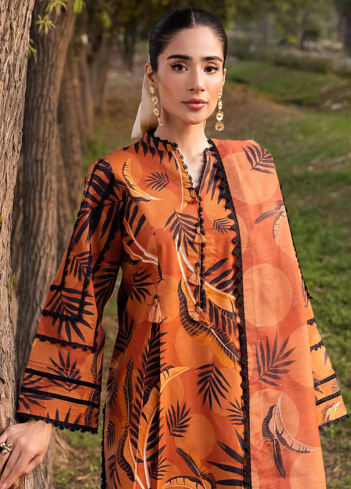 Sheen Prints By Alizeh Fashion Printed Lawn Suit Unstitched 3 Piece AFB24S2 6013-Marigold - Summer Collection