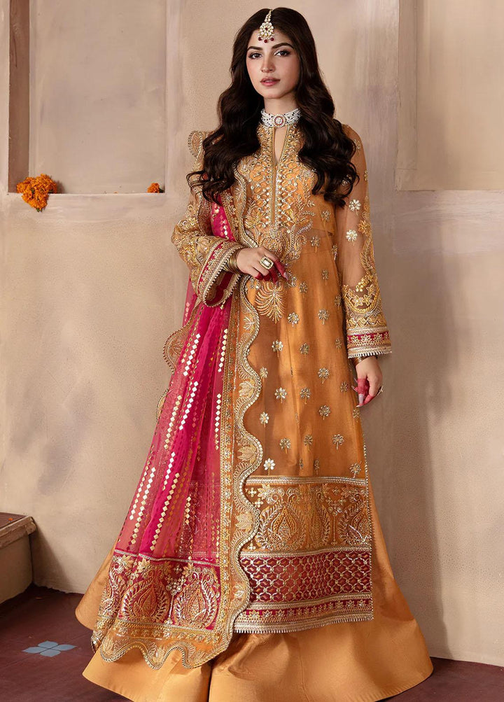 Shehnai by Afrozeh Embroidered Net Suits Unstitched 3 Piece AF23WF Zuri - Wedding Formal Collection