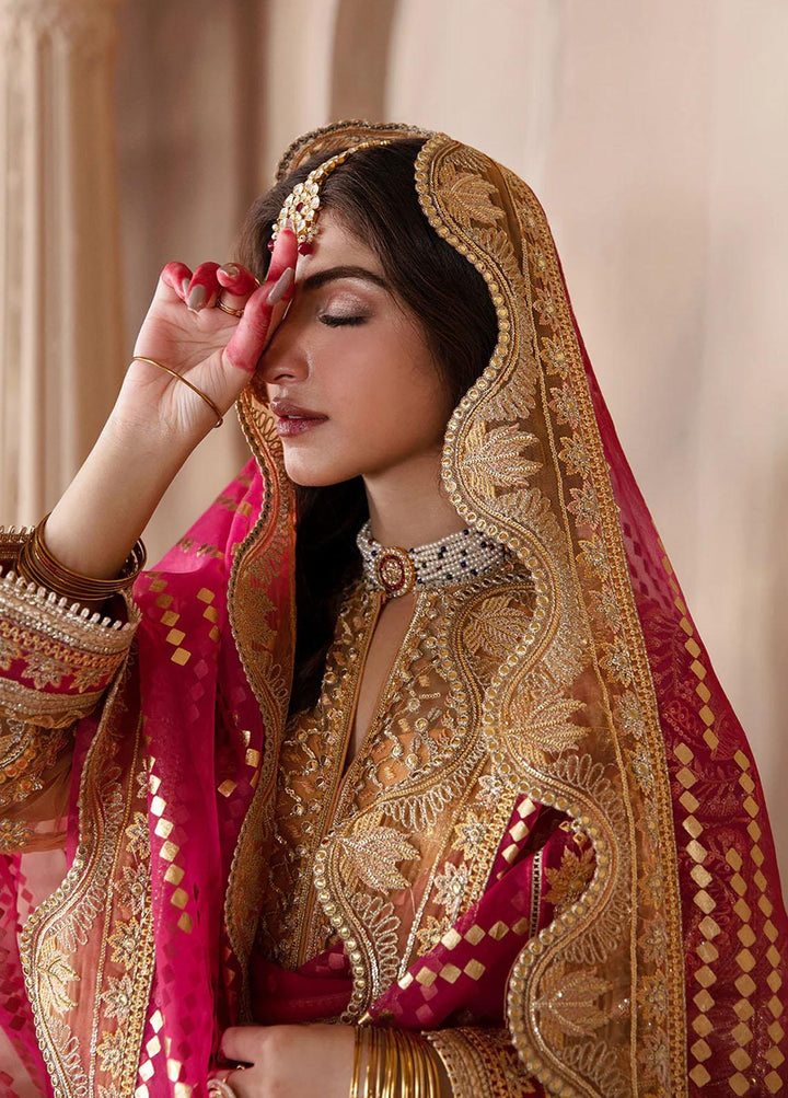 Shehnai by Afrozeh Embroidered Net Suits Unstitched 3 Piece AF23WF Zuri - Wedding Formal Collection