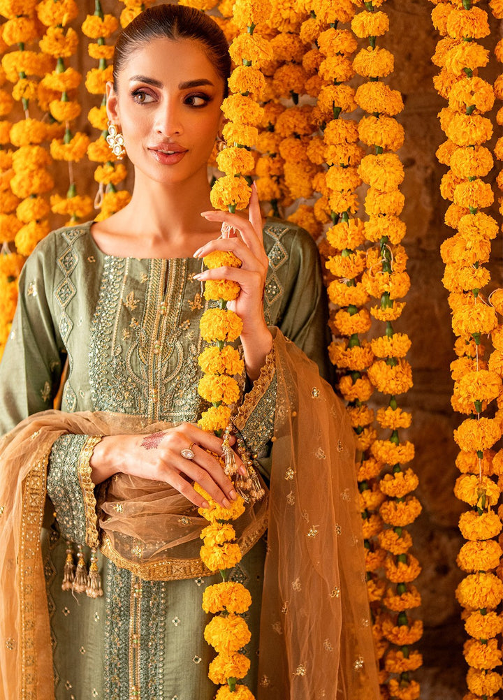 Shehnai by Salitex Embroidered Cotton Net Suits Unstitched 3 Piece SUNW6NO022UT - Festive Collection