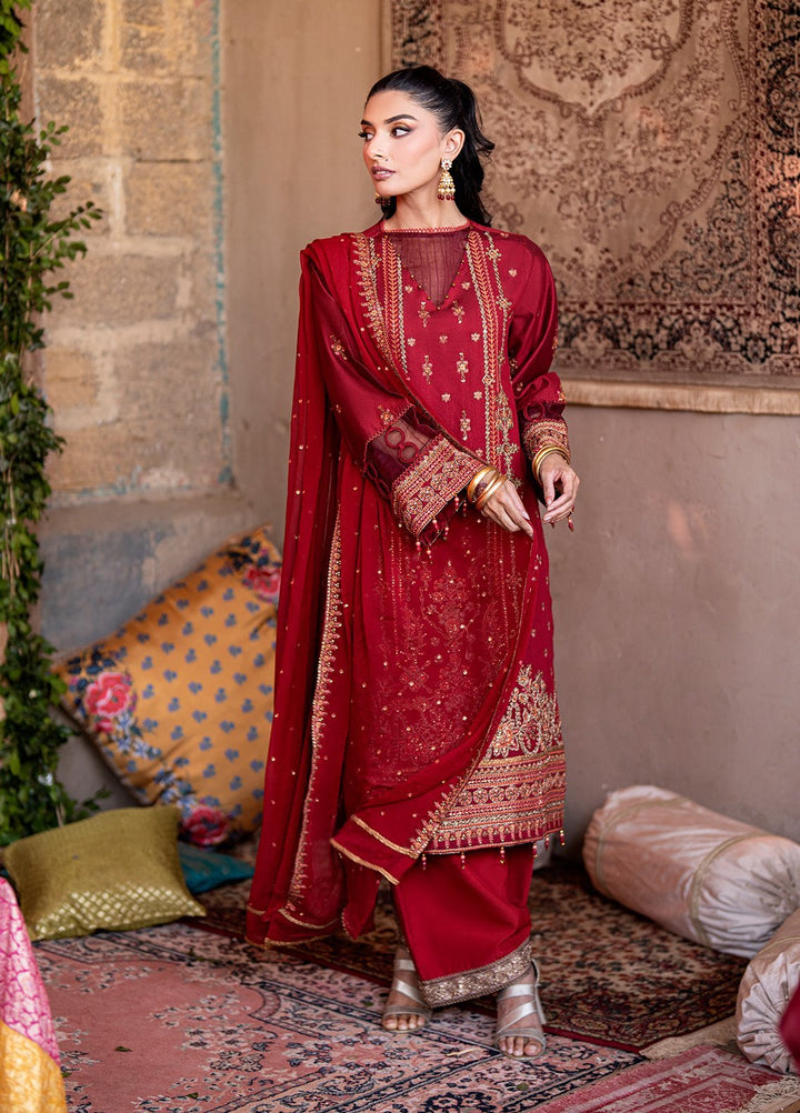 Shehnai by Salitex Embroidered Cotton Silk Suits Unstitched 3 Piece SUNW6NO015UT - Festive Collection