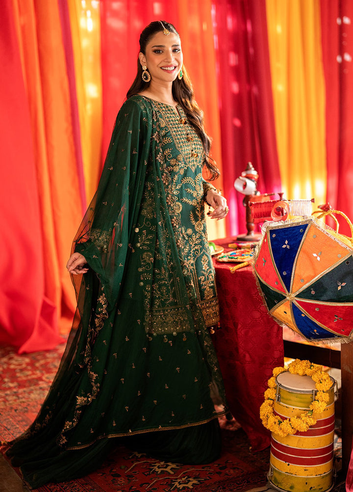 Shehnai by Salitex Embroidered Khaddi Net Suits Unstitched 3 Piece SUNW6JI038UT - Festive Collection