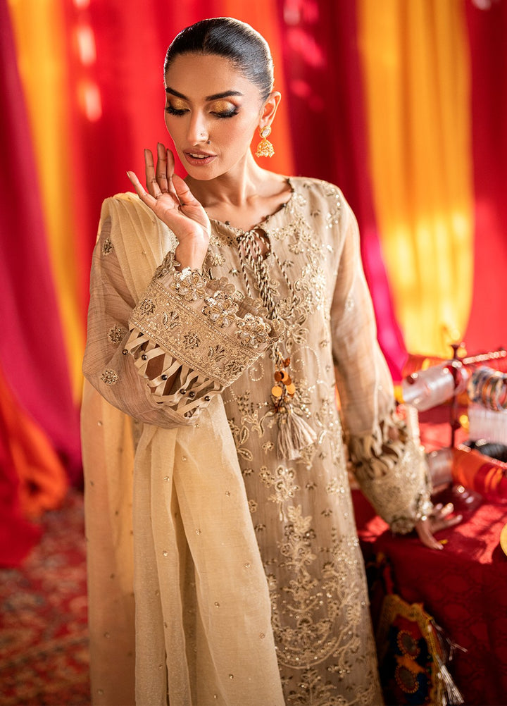 Shehnai by Salitex Embroidered Khaddi Net Suits Unstitched 3 Piece SUNW6JI048UT - Festive Collection