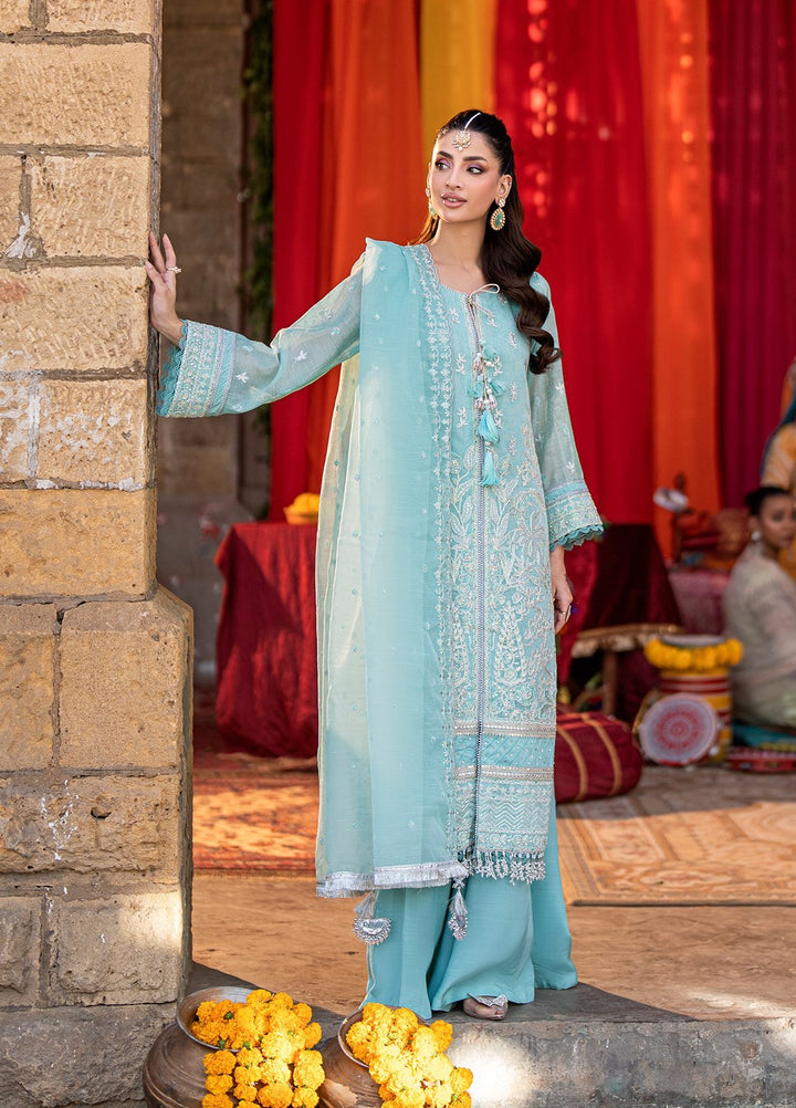 Shehnai by Salitex Embroidered Khaddi Net Suits Unstitched 3 Piece SUNW6NO029UT - Festive Collection