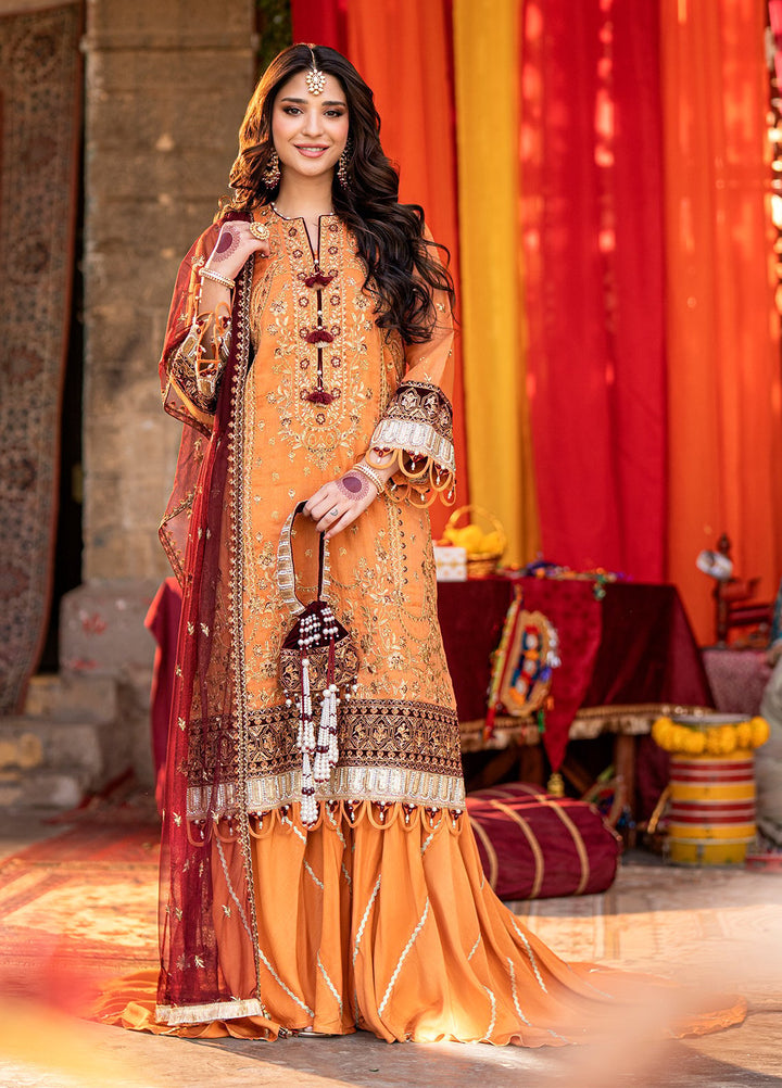 Shehnai by Salitex Embroidered Stripes Lurex Suits Unstitched 3 Piece SUNW6JI005UT - Festive Collection