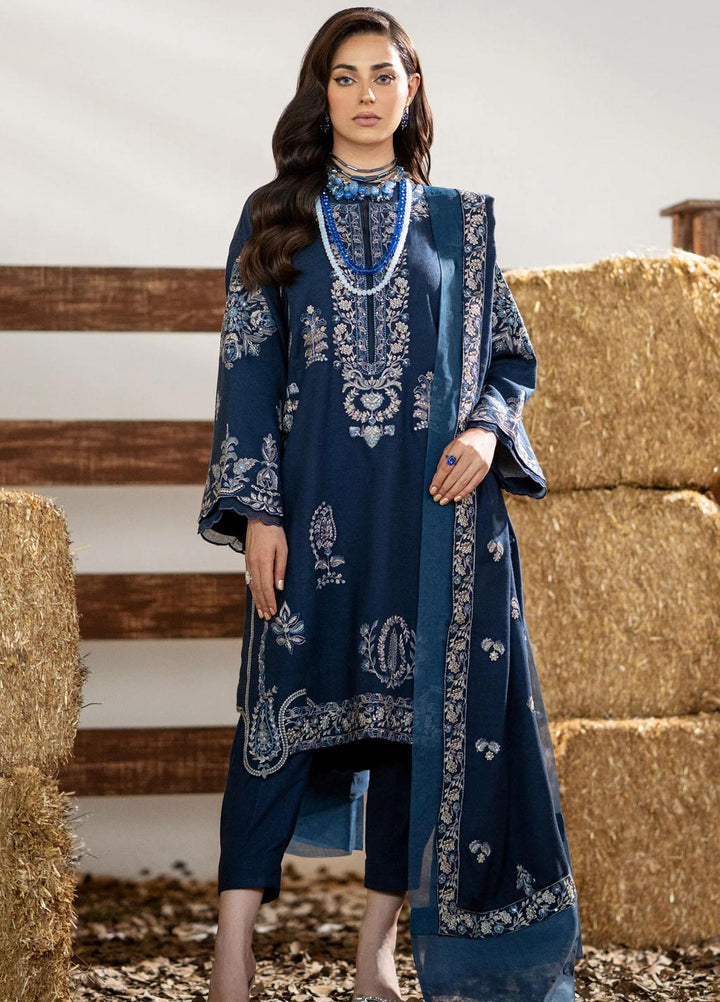 Maryum N Maria Pret Embroidered Leather Peach 3 Piece Suit MW23051 BIRVA