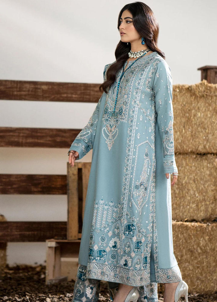 Maryum N Maria Pret Embroidered Leather Peach 3 Piece Suit MW23057 PREET