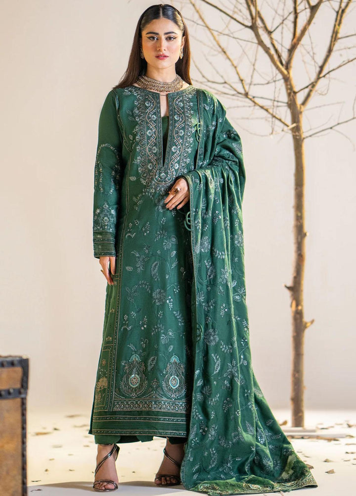 Maryum N Maria Pret Embroidered Leather Peach 3 Piece Suit MW23063 JHEEL