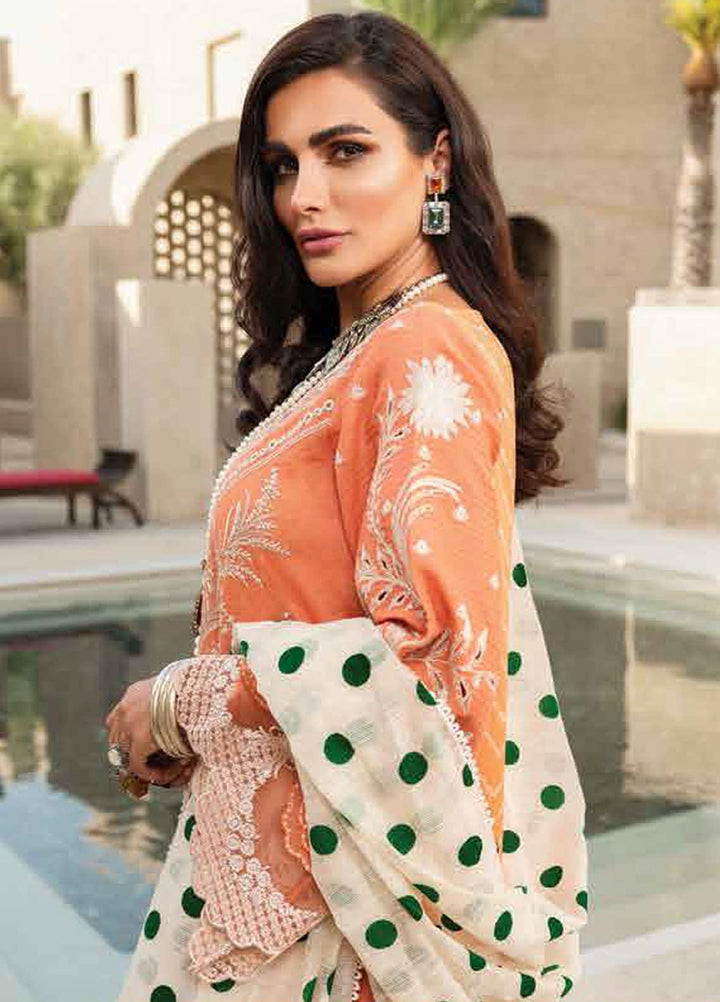 Shiza Hassan Embroidered Lawn Suits Unstitched 3 Piece SH21LL 05-B PARIZA - Luxury Collection