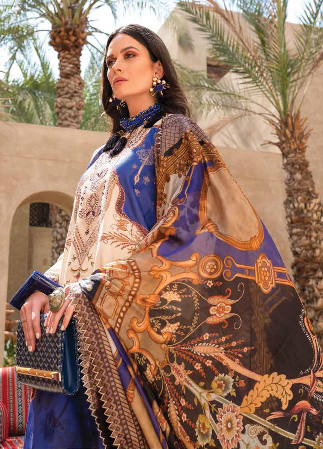 Shiza Hassan Embroidered Lawn Suits Unstitched 3 Piece SH21LL 06-A MAYA - Luxury Collection