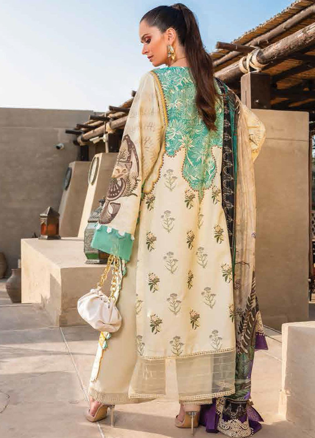 Shiza Hassan Embroidered Lawn Suits Unstitched 3 Piece SH21LL 10-A LIYANA - Luxury Collection