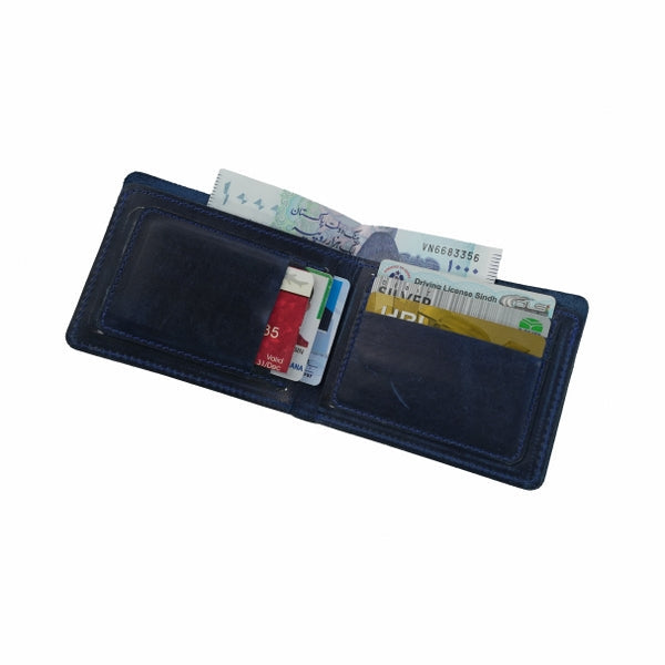 Vintage by Jild Mens Genuine Vintage Leather Wallet-BLUE BERRY S3 - Wallets Collection