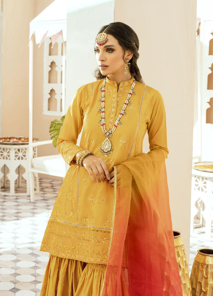 Shurooq Ready to Wear Embroidered Lawn 3 Piece Suit Henna