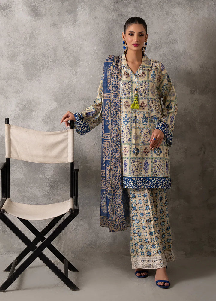 Sibel by Salitex Printed Lawn Suit Unstitched 3 Piece SUNW24ASI034UT - Summer Collection