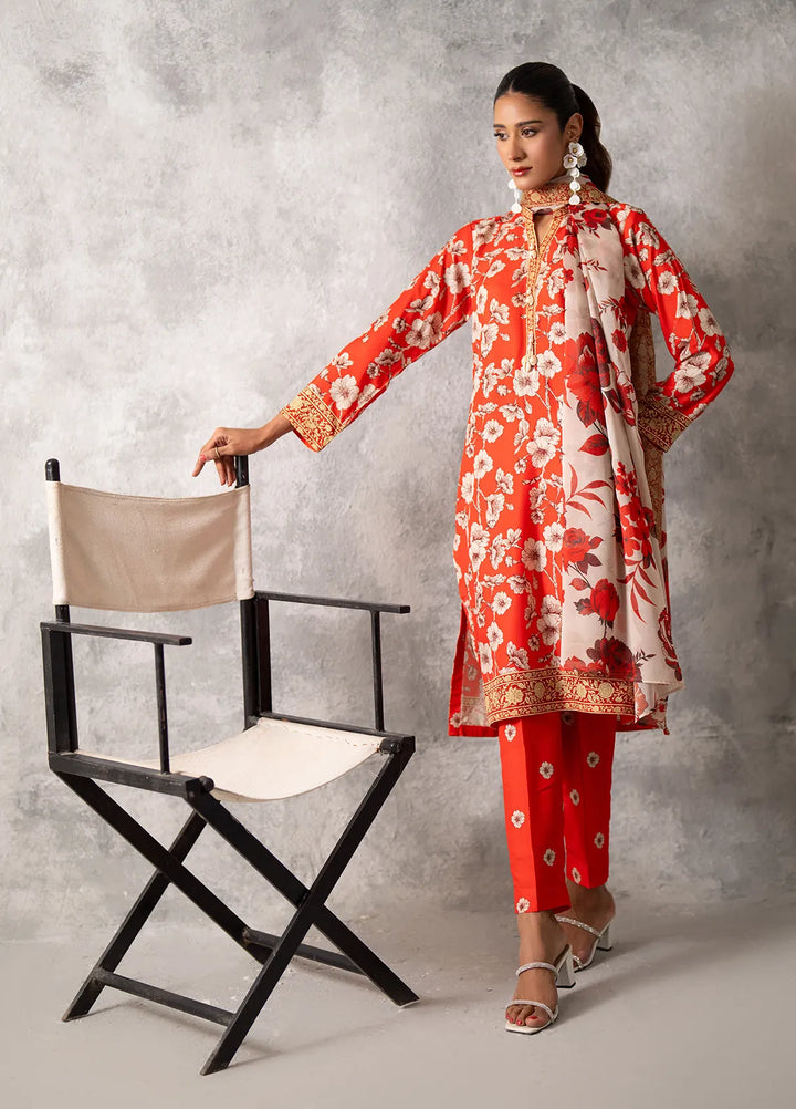 Sibel by Salitex Printed Lawn Suit Unstitched 3 Piece SUNW24ASI035UT - Summer Collection