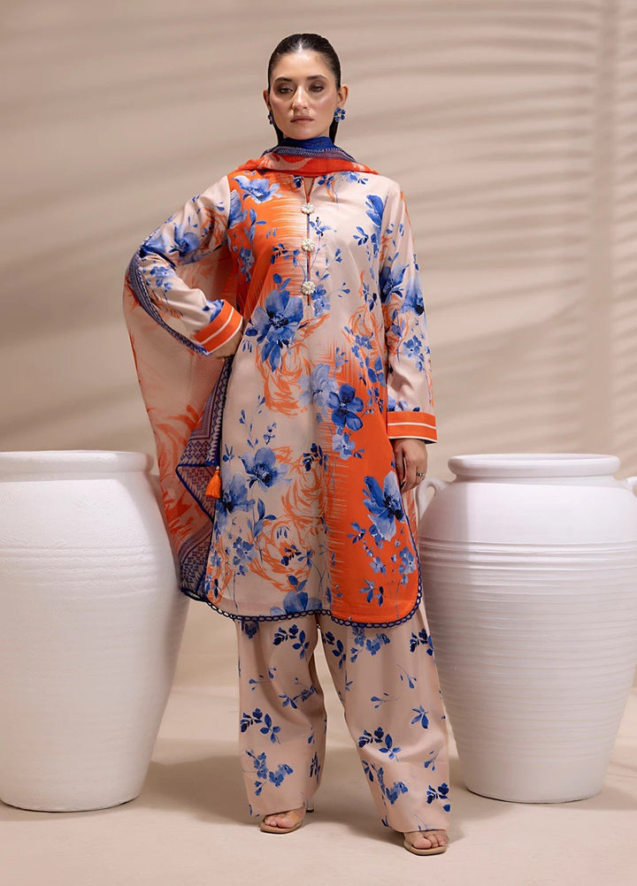 Sibel by Salitex Printed Silk Lawn Suits Unstitched 3 Piece SUNS25ASI160UT - Summer Collection