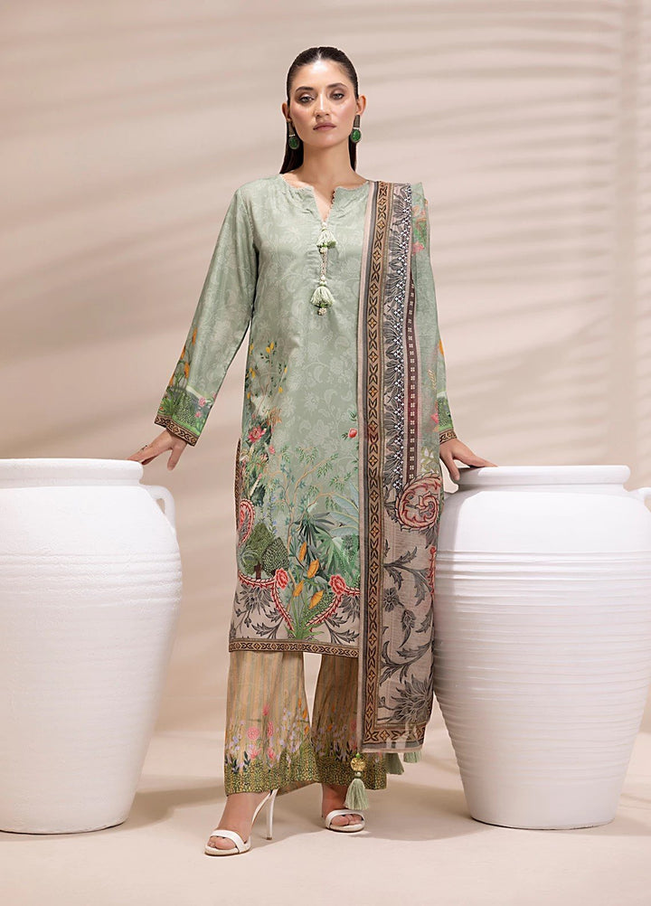 Sibel by Salitex Printed Silk Lawn Suits Unstitched 3 Piece SUNS25ASI161UT - Summer Collection