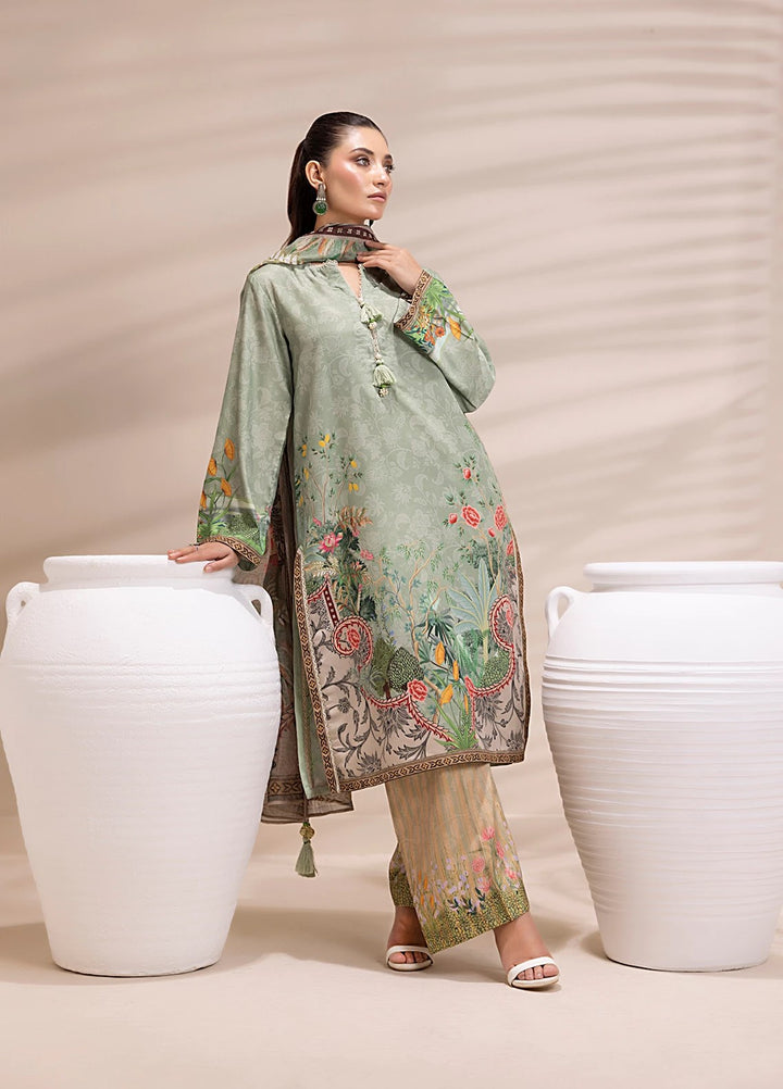 Sibel by Salitex Printed Silk Lawn Suits Unstitched 3 Piece SUNS25ASI161UT - Summer Collection
