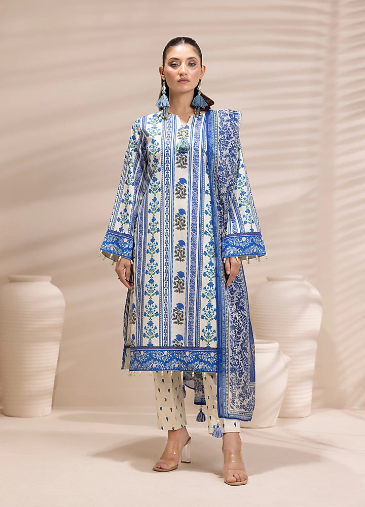 Sibel by Salitex Printed Silk Lawn Suits Unstitched 3 Piece SUNS25ASI169UT - Summer Collection