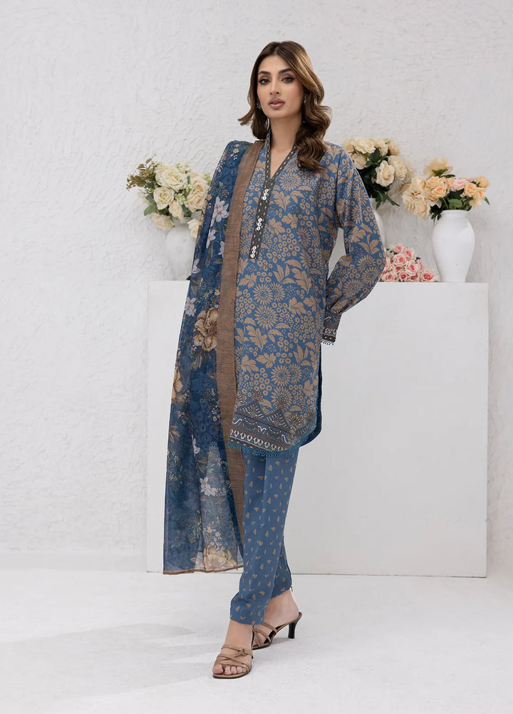 Sibel Jan by Salitex Printed Lawn Suits Unstitched 3 Piece SUNS24ASI073UT - Summer Collection