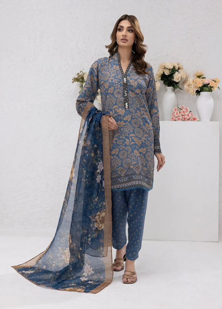 Sibel Jan by Salitex Printed Lawn Suits Unstitched 3 Piece SUNS24ASI073UT - Summer Collection