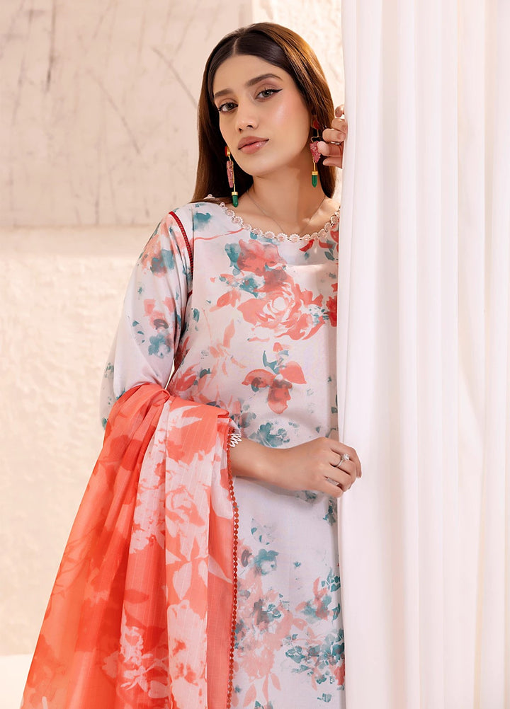 Sible by Salitex Printed Silk Lawn Suits Unstitched 3 Piece SUNS25ASI132UT - Summer Collection