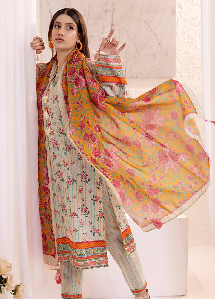Sible by Salitex Printed Silk Lawn Suits Unstitched 3 Piece SUNS25ASI136UT - Summer Collection