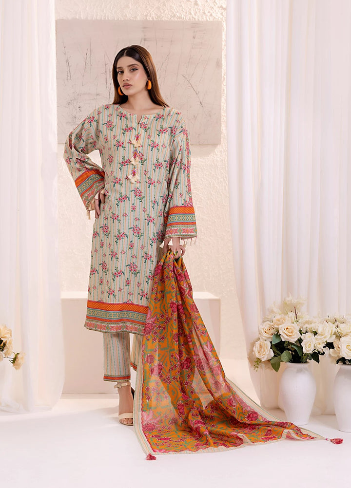 Sible by Salitex Printed Silk Lawn Suits Unstitched 3 Piece SUNS25ASI136UT - Summer Collection