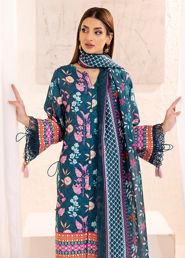 Sible by Salitex Printed Silk Lawn Suits Unstitched 3 Piece SUNS25ASI137UT - Summer Collection