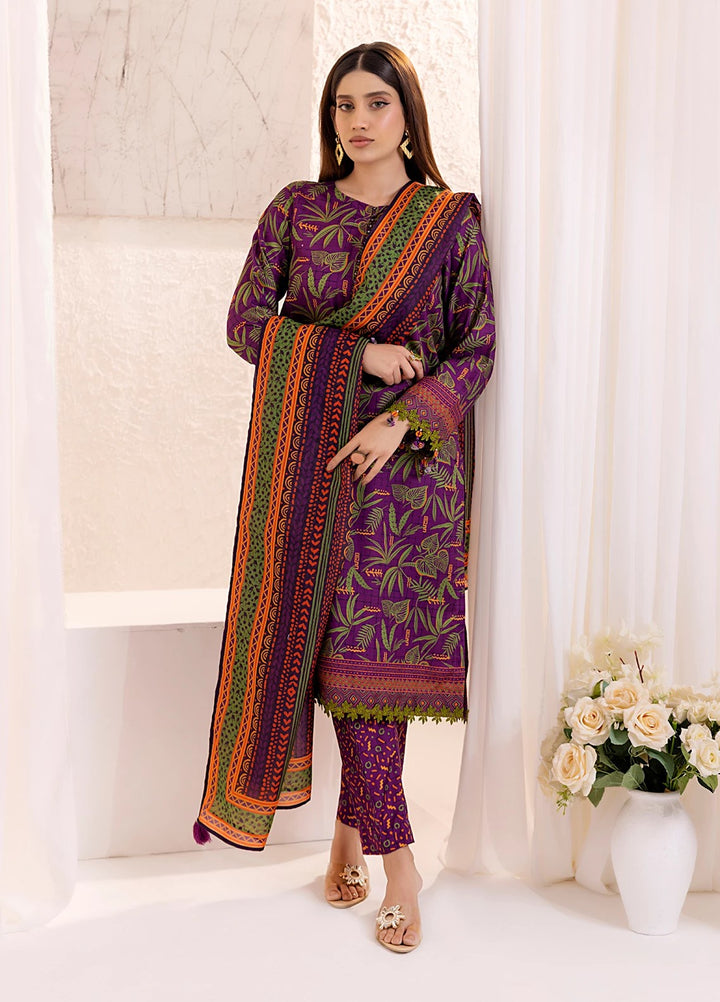 Sible by Salitex Printed Silk Lawn Suits Unstitched 3 Piece SUNS25ASI138UT - Summer Collection