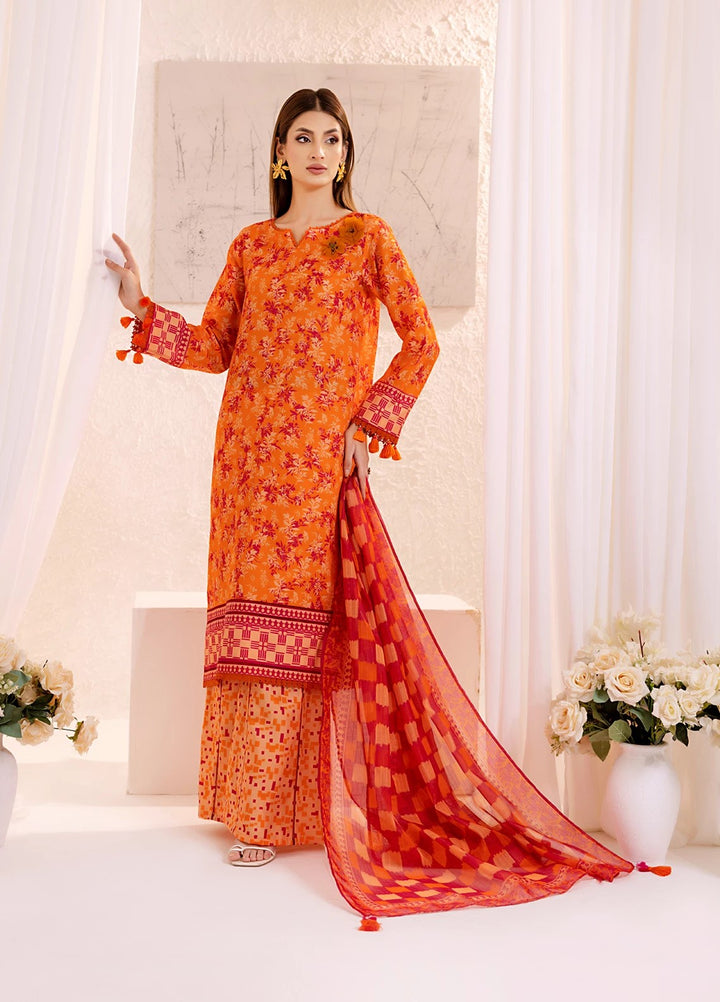 Sible by Salitex Printed Silk Lawn Suits Unstitched 3 Piece SUNS25ASI139UT - Summer Collection