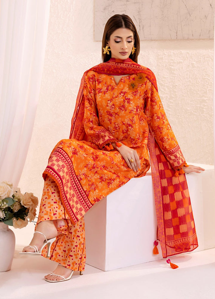 Sible by Salitex Printed Silk Lawn Suits Unstitched 3 Piece SUNS25ASI139UT - Summer Collection