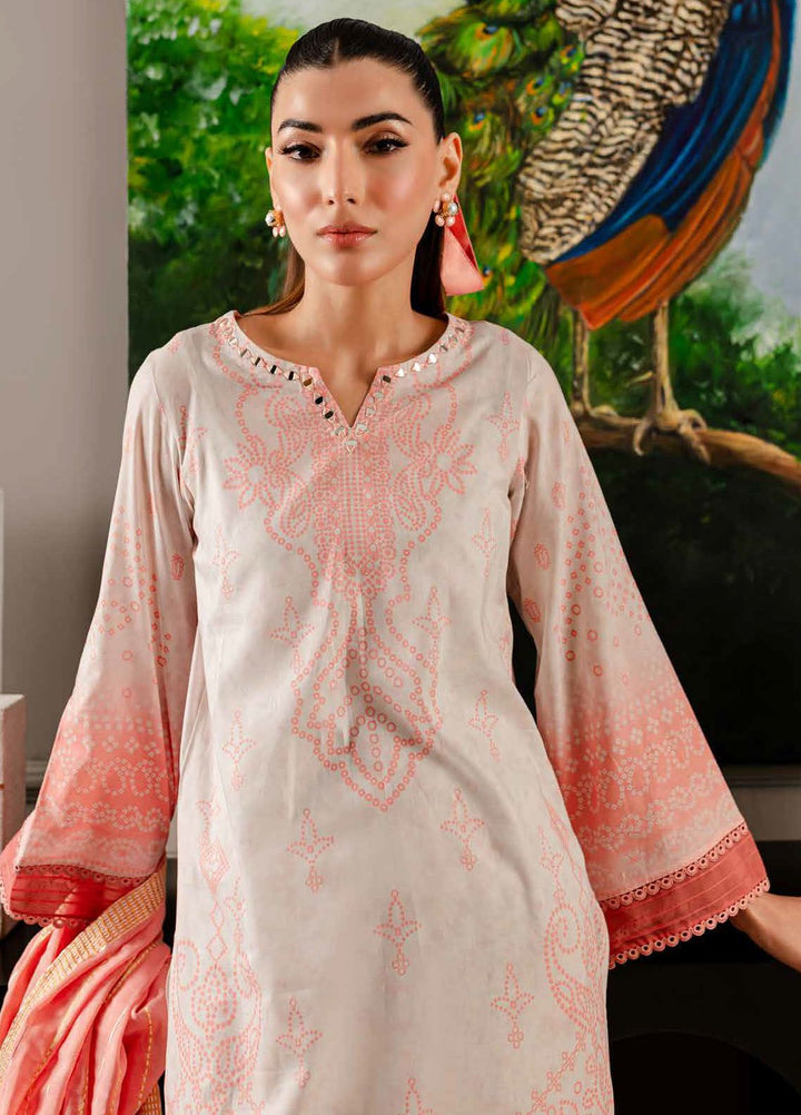 Signature Prints By Nureh Printed Lawn Suits Unstitched 3 Piece NU24PS SP-108 - Summer Collection