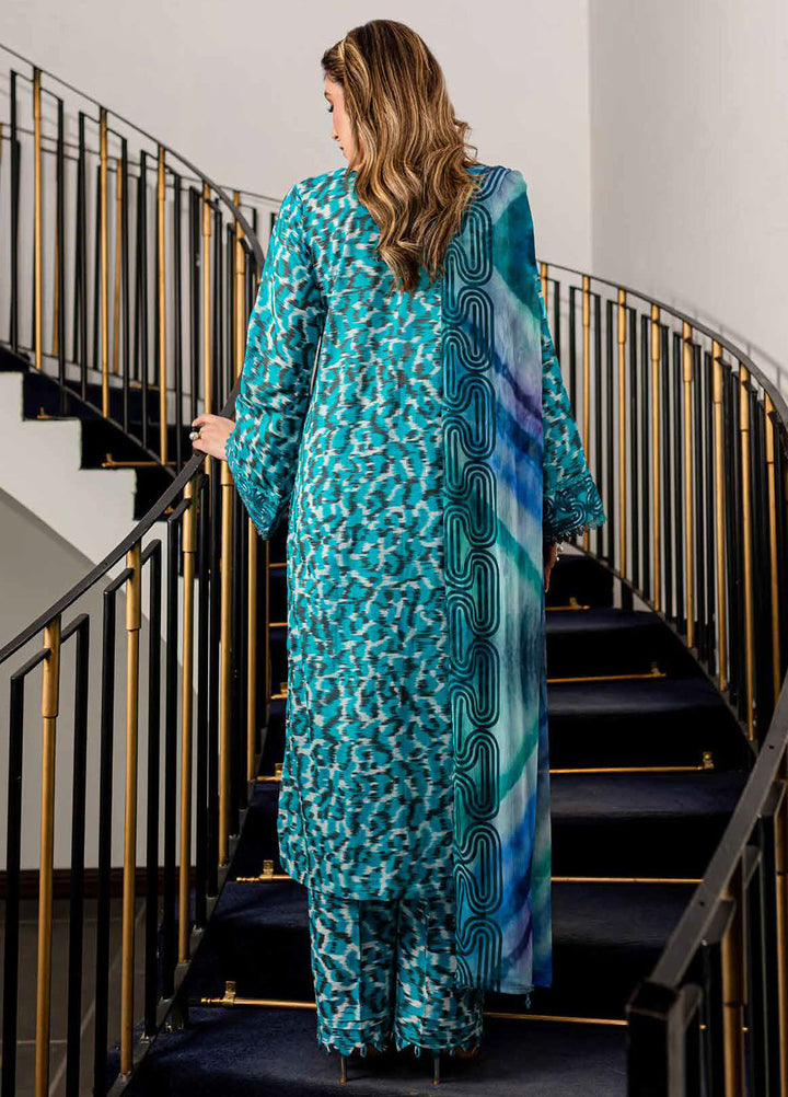 Signature Prints By Nureh Printed Lawn Suits Unstitched 3 Piece NU24SP SP-92 - Summer Collection