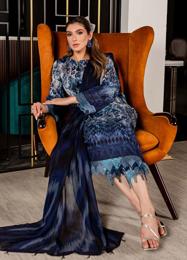 Signature Prints By Nureh Printed Lawn Suits Unstitched 3 Piece NU24SP SP-94 - Summer Collection