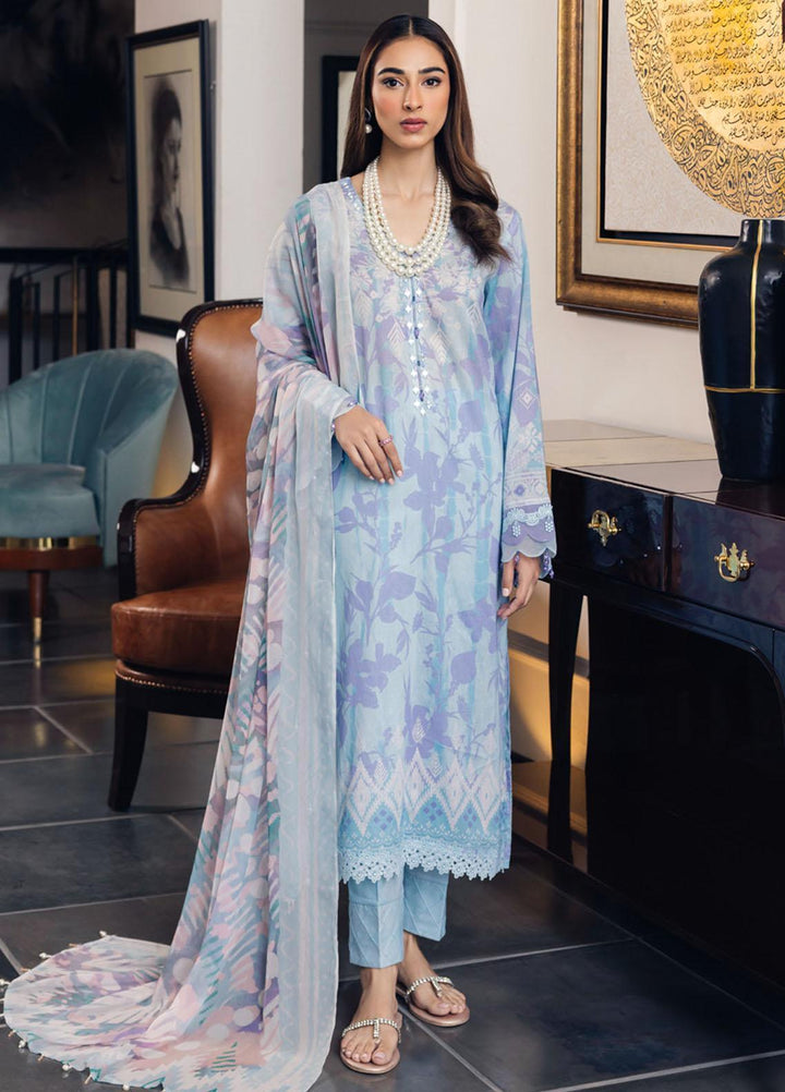 Signature Prints By Nureh Printed Lawn Suits Unstitched 3 Piece NU23SPR-V5 SP-60 - Summer Collection