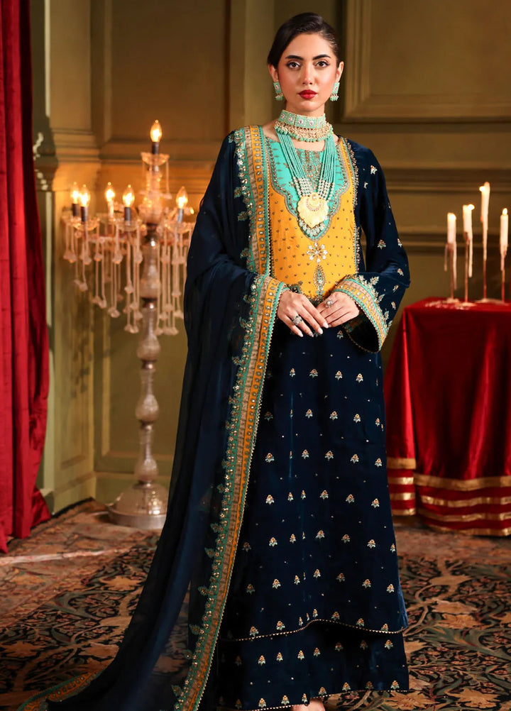 Signora by Charizma Embroidered Velvet Suits Unstitched 3 Piece CRZ24SG CVT4-13 - Winter Collection