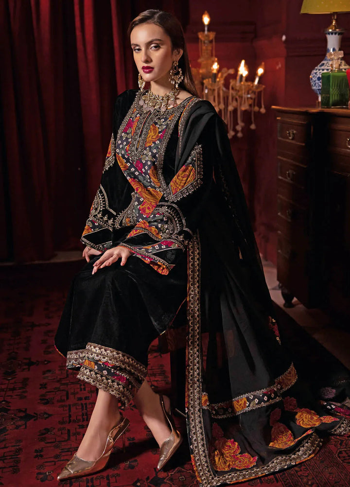 Signora by Charizma Embroidered Velvet Suits Unstitched 3 Piece CRZ24SV CVT4-04 - Festive Collection