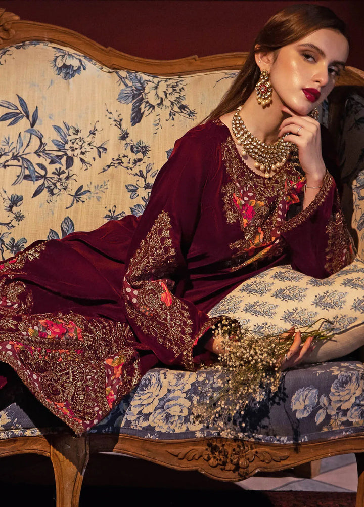 Signora by Charizma Embroidered Velvet Suits Unstitched 3 Piece CRZ24SV CVT4-06 - Festive Collection