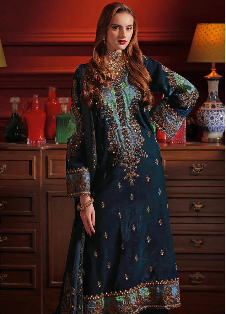 Signora by Charizma Embroidered Velvet Suits Unstitched 3 Piece CRZ24SV CVT4-07 - Festive Collection