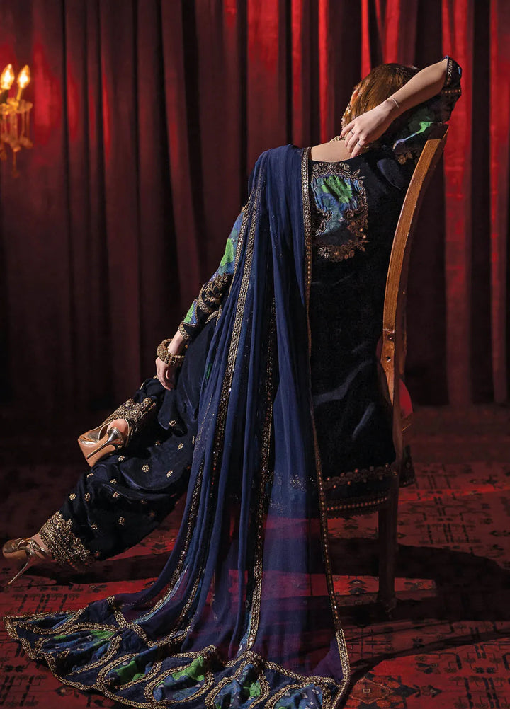 Signora by Charizma Embroidered Velvet Suits Unstitched 3 Piece CRZ24SV CVT4-09 - Festive Collection