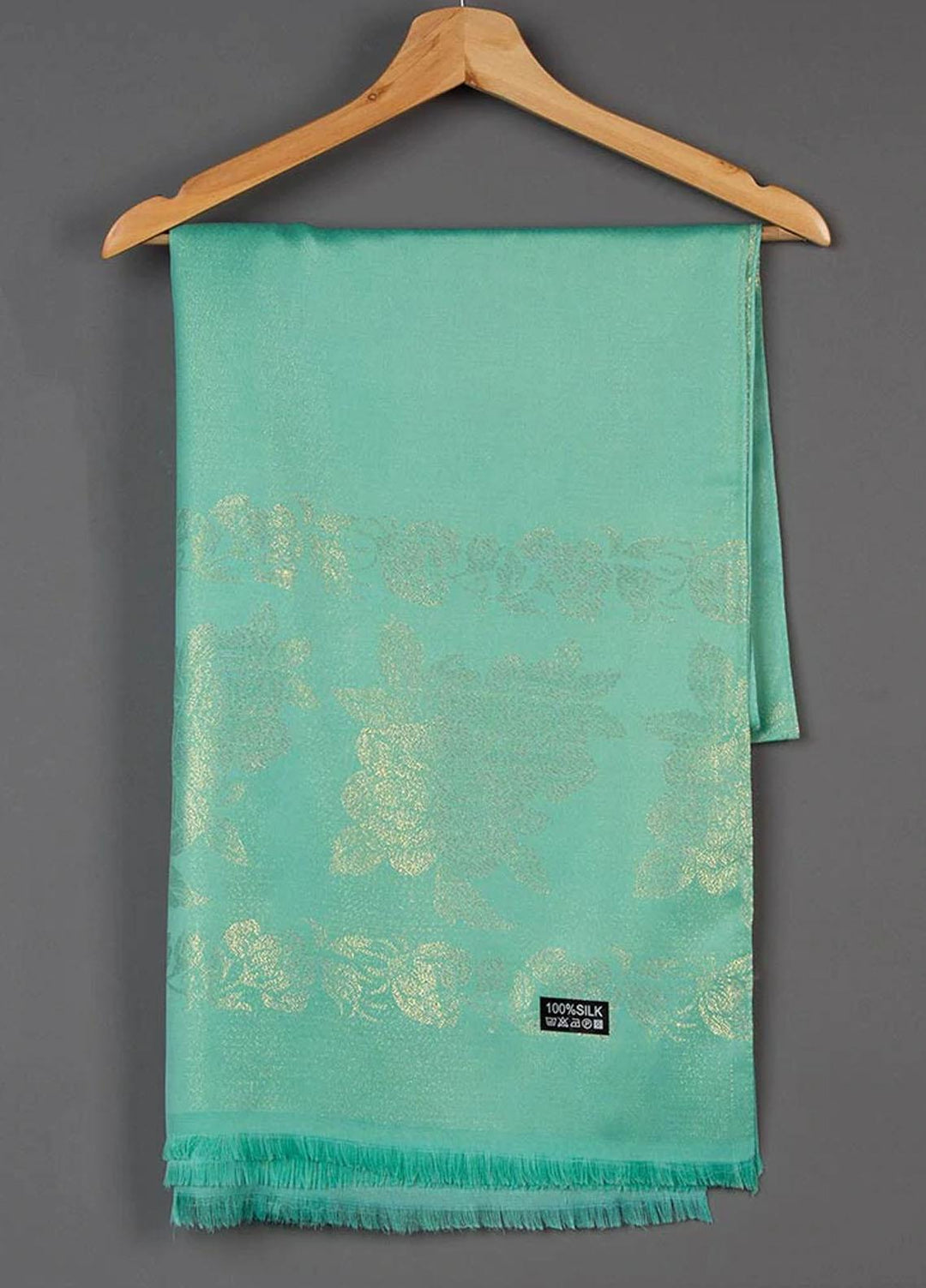 Abaya pk Silk Hijab ABA22SH Green Festive Hijab - Pashmina Hijabs
