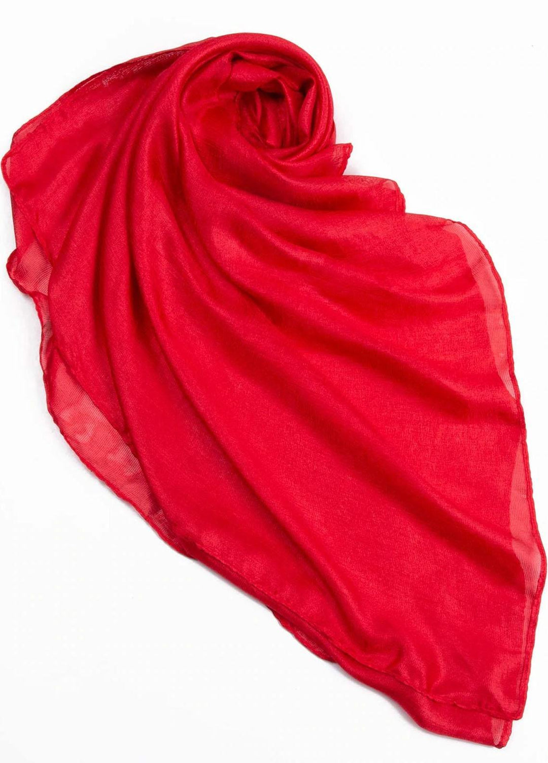 Abaya pk Silk Hijab ABA22SH Hot Red Tulle Hijab - Pashmina Hijabs