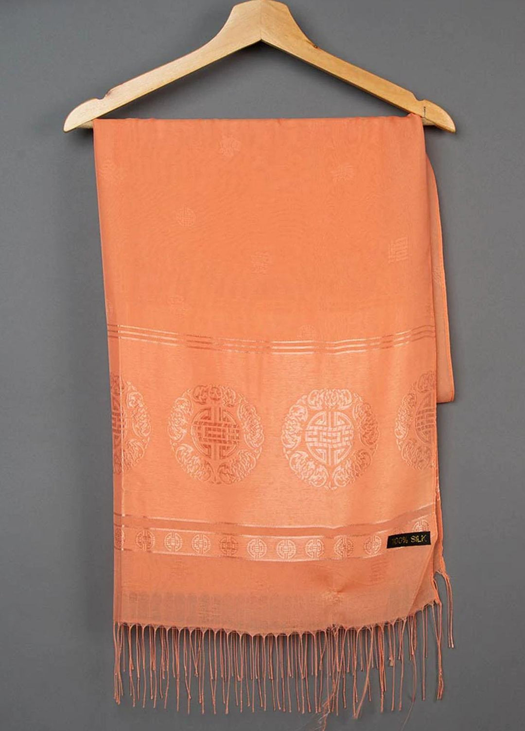Abaya pk Silk Hijab ABA22SH Meridian Peach Hijab - Pashmina Hijabs