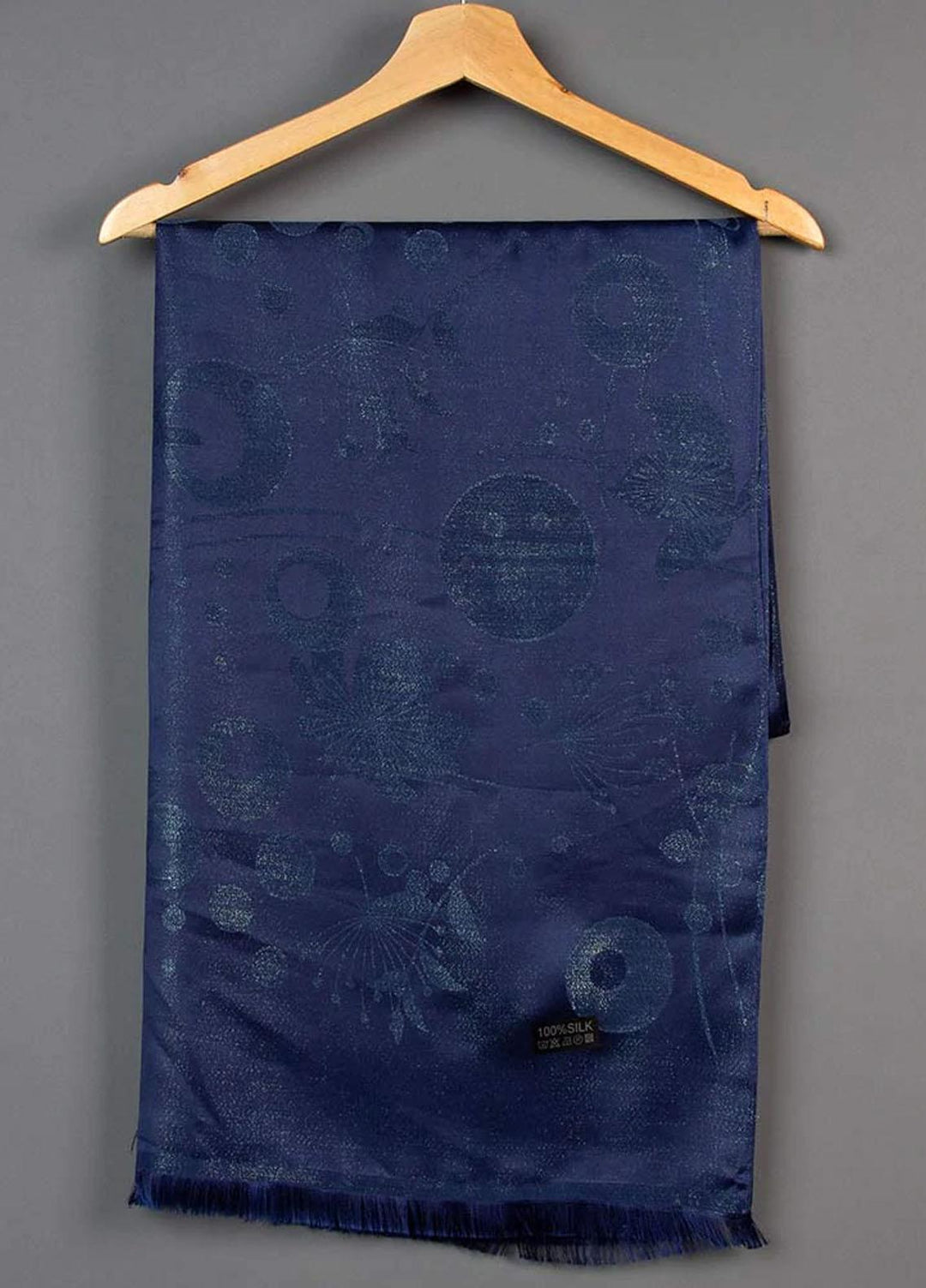 Abaya pk Silk Hijab ABA22SH Navy Blue Sheen Hijab - Pashmina Hijabs