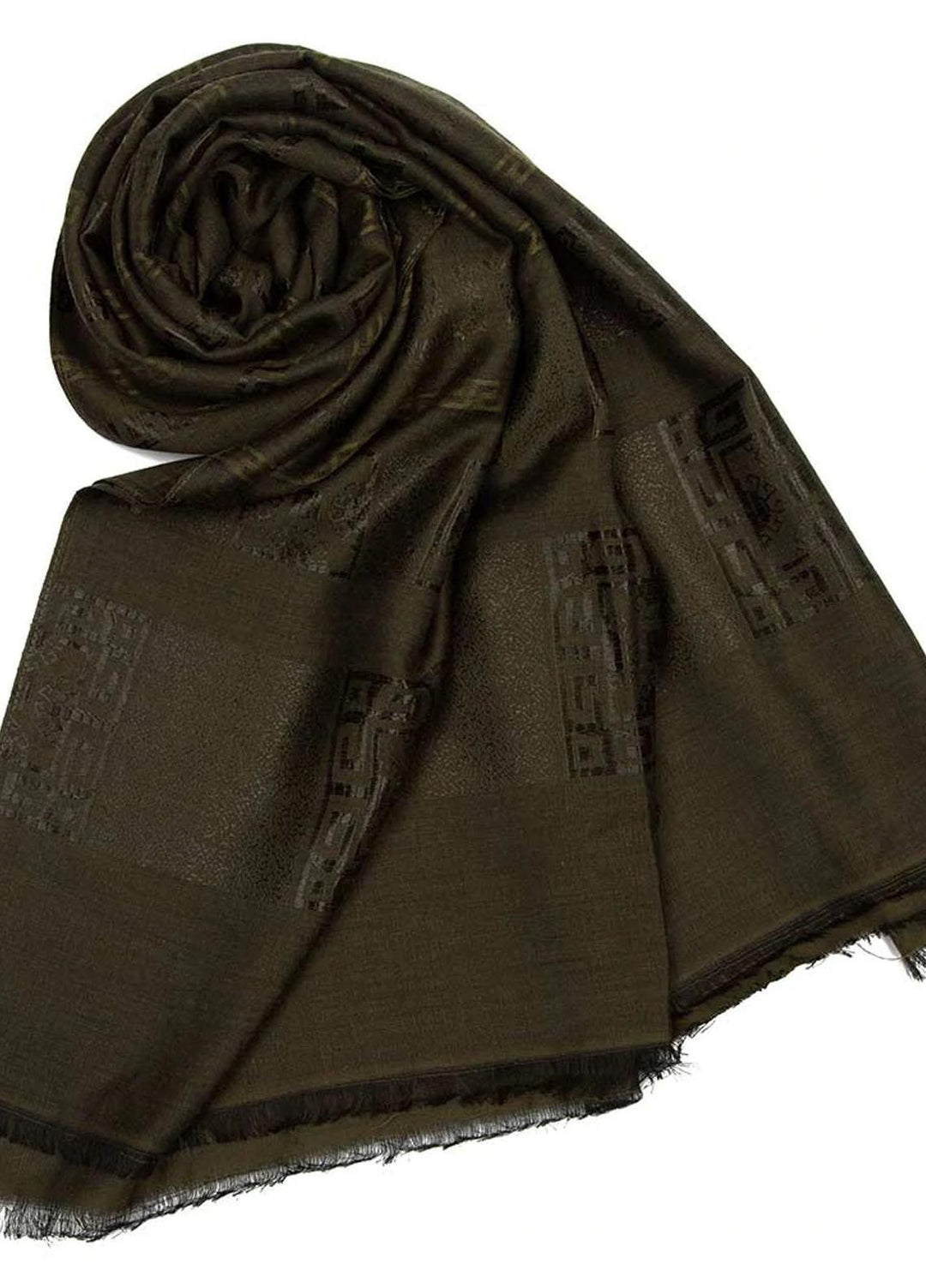 Abaya pk Silk Hijab ABA22SH Olive-Green Greek hijab - Pashmina Hijabs