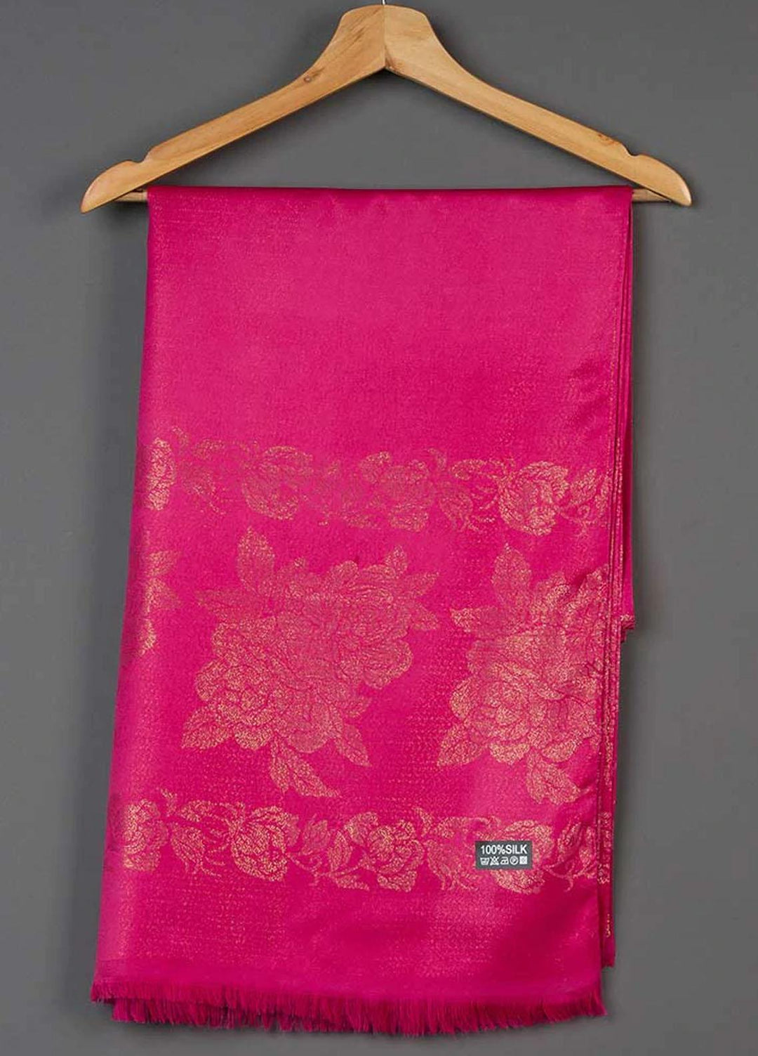 Abaya pk Silk Hijab ABA22SH Shocking Pink Festive Hijab - Pashmina Hijabs